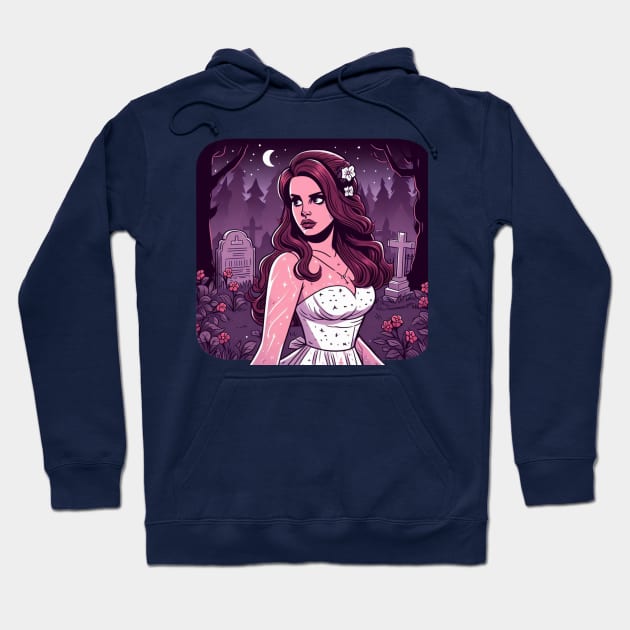 Lana Del Rey Calling From Beyond The Grave Hoodie by Tiger Mountain Design Co.